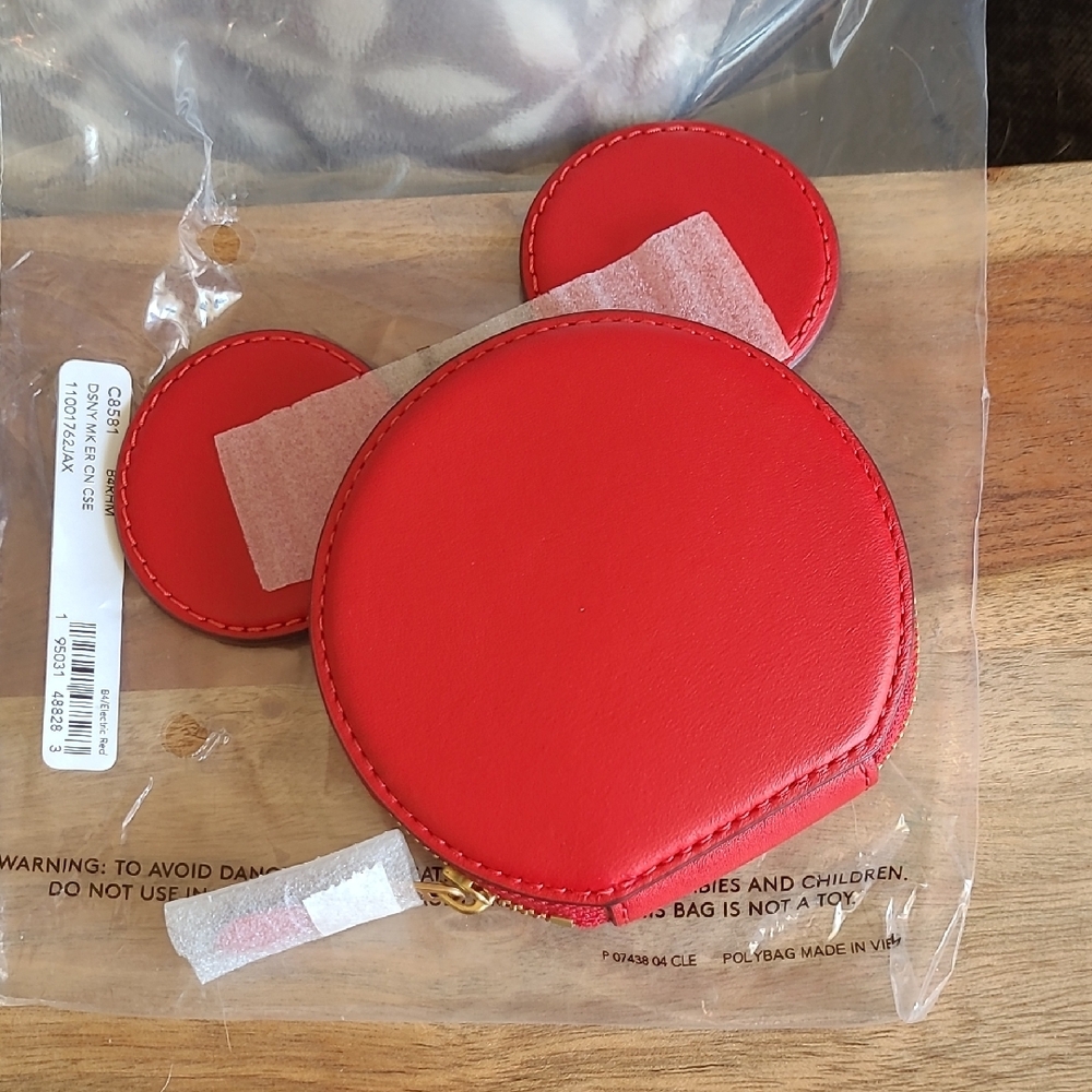 Electric Red Coach/Disney Coin Purse.